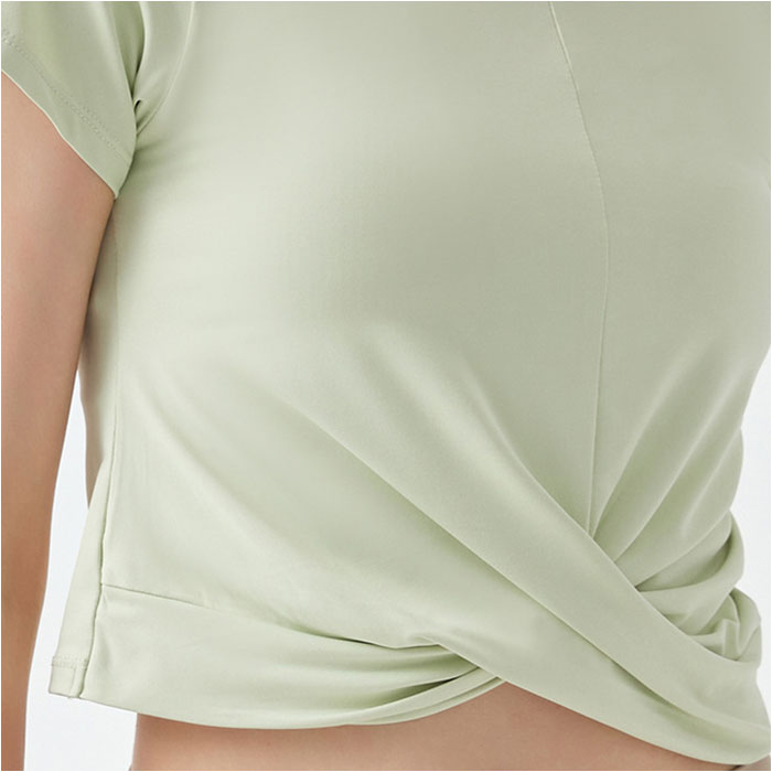 ヨガウェア トップス 半袖 通販 ヨガトップス Tシャツ tシャツ スポーツウェア トレーニングウェア へそ出し クロップド丈 ショート丈 シンプル 無地 ヨガウェア |  | 11