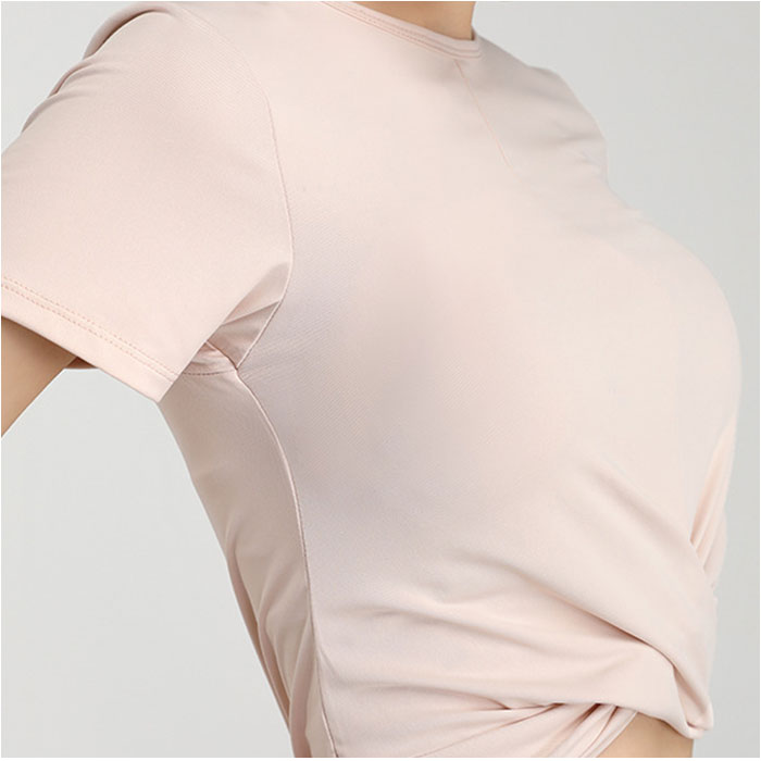 ヨガウェア トップス 半袖 通販 ヨガトップス Tシャツ tシャツ スポーツウェア トレーニングウェア へそ出し クロップド丈 ショート丈 シンプル 無地 ヨガウェア |  | 14