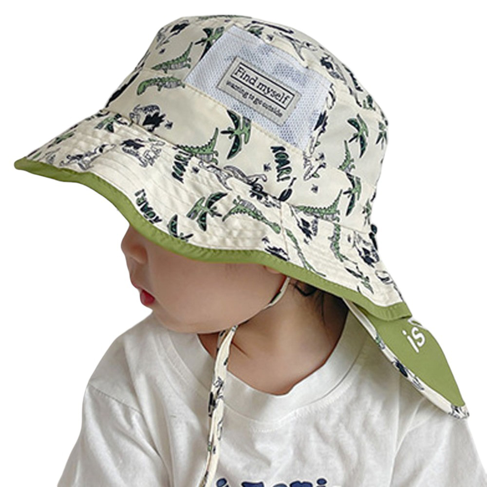 ハット キッズ ベビー 帽子 通販 サンハット ビーチハット 薄手 速乾 ひも付き 紐付き 日よけカバー付き サイズ調節可能 顎ひも あご紐付き 子供用 子供 ハット |  | 01