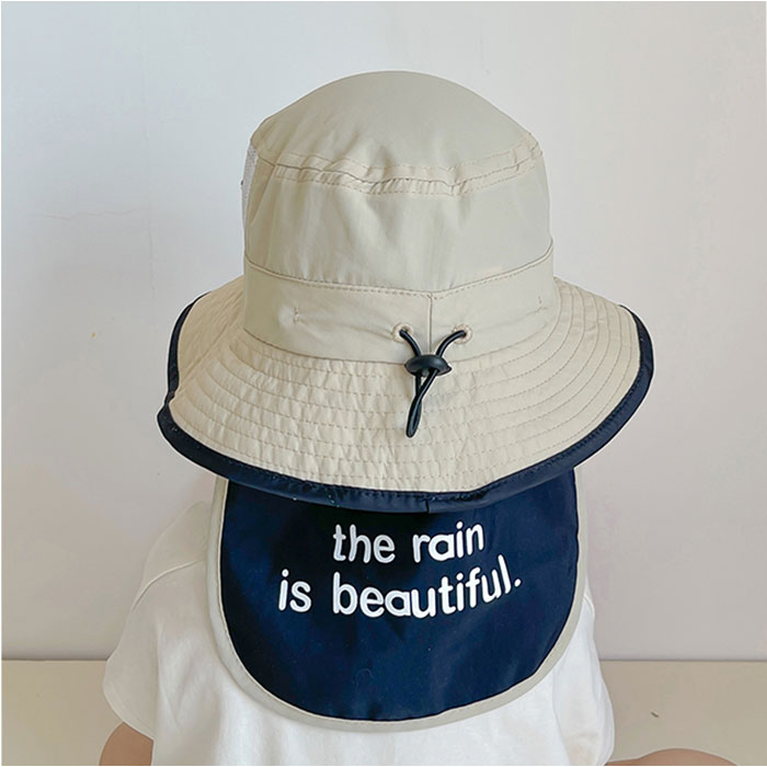 ハット キッズ ベビー 帽子 通販 サンハット ビーチハット 薄手 速乾 ひも付き 紐付き 日よけカバー付き サイズ調節可能 顎ひも あご紐付き 子供用 子供 ハット |  | 14