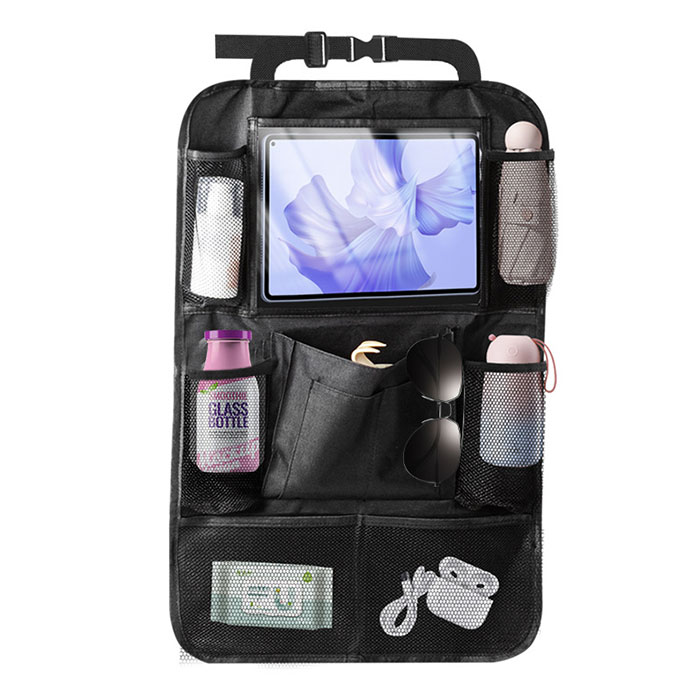 シートバックポケット 大容量 通販 車 車用 車内 シートポケット スマホホルダー ドリンクホルダー キックガード タブレットホルダー シートバックポケット |  | 05