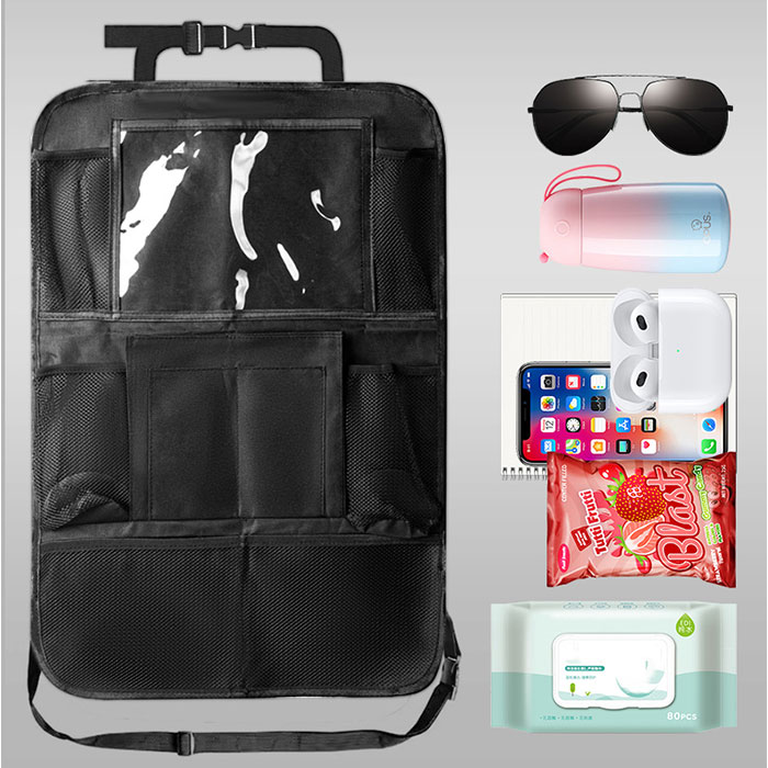 シートバックポケット 大容量 通販 車 車用 車内 シートポケット スマホホルダー ドリンクホルダー キックガード タブレットホルダー シートバックポケット |  | 06