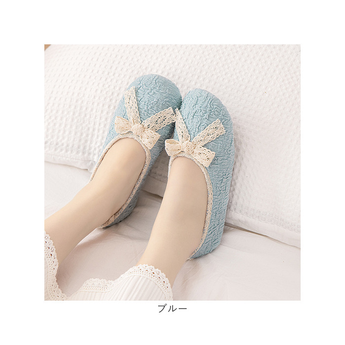 スリッパ レディース ルームシューズ かかと付き リボン 通販 スリッポン 室内履き 室内 部屋履き 上履き 上履 室内ばき かかとあり フラット 滑り止め スリッパ |  | 17