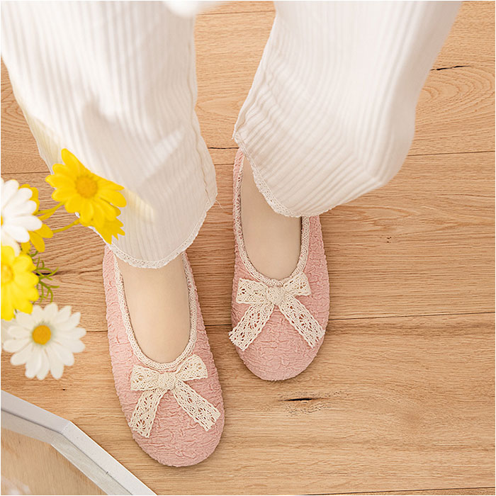 スリッパ レディース ルームシューズ かかと付き リボン 通販 スリッポン 室内履き 室内 部屋履き 上履き 上履 室内ばき かかとあり フラット 滑り止め スリッパ |  | 09