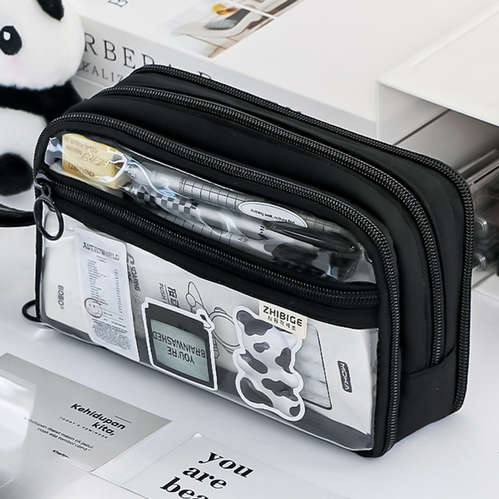 痛ペンポーチ 通販 筆箱 ふでばこ 痛ペンケース ペンケース 缶バッチ入れ ポーチ 小物入れ 文具箱 大容量 多機能 両面透明 推し活 可愛い かわいい 痛ペンポーチ | BACKYARD FAMILY | 04