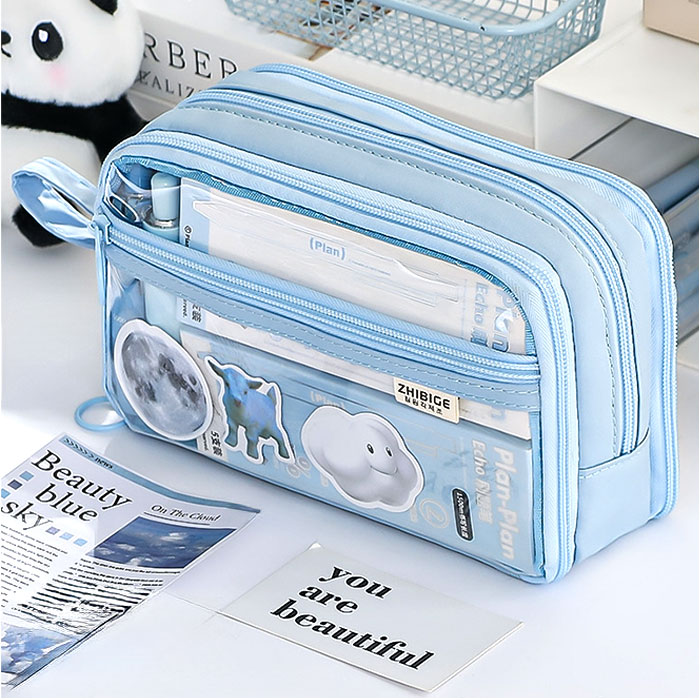 痛ペンポーチ 通販 筆箱 ふでばこ 痛ペンケース ペンケース 缶バッチ入れ ポーチ 小物入れ 文具箱 大容量 多機能 両面透明 推し活 可愛い かわいい 痛ペンポーチ |  | 10