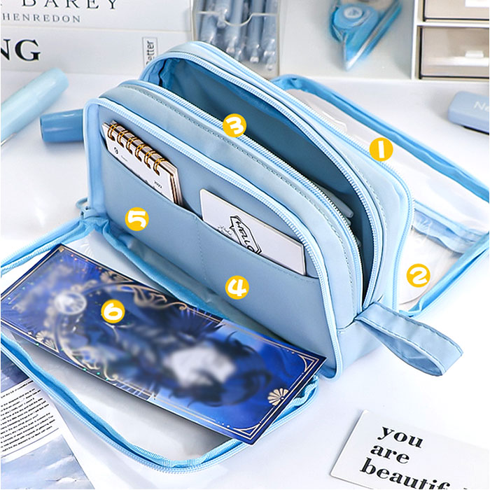 痛ペンポーチ 通販 筆箱 ふでばこ 痛ペンケース ペンケース 缶バッチ入れ ポーチ 小物入れ 文具箱 大容量 多機能 両面透明 推し活 可愛い かわいい 痛ペンポーチ |  | 12