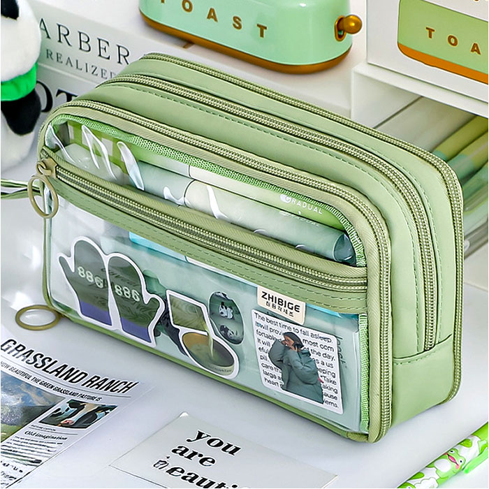 痛ペンポーチ 通販 筆箱 ふでばこ 痛ペンケース ペンケース 缶バッチ入れ ポーチ 小物入れ 文具箱 大容量 多機能 両面透明 推し活 可愛い かわいい 痛ペンポーチ |  | 17