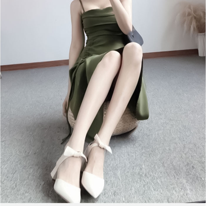 リボン パンプス ストラップ 通販 リボンパンプス 靴 くつ シューズ ヒール 太め 太ヒール チャンキーヒール 結婚式 パーティー かわいい 可愛い リボン |  | 03