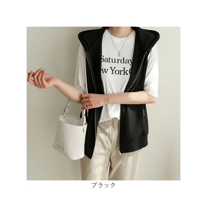 ベスト パーカー レディース 前開き 通販 パーカーベスト ジレ ジレベスト スウェット 重ね着 カットソー レイヤード ノースリーブ ジップアップ ベスト |  | 15