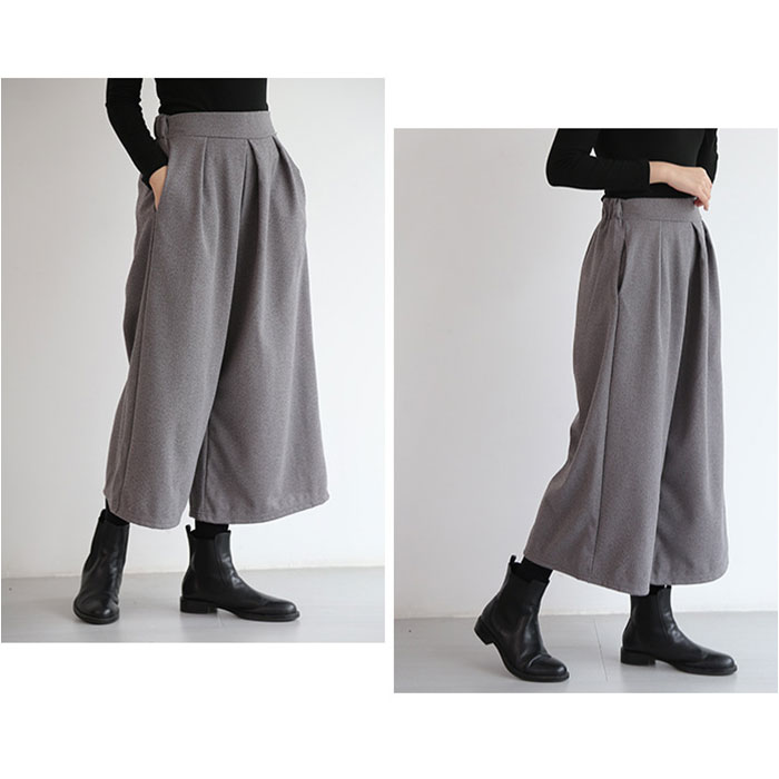 ワイドパンツ ガウチョパンツ レディース 九分丈 通販 ワイド パンツ