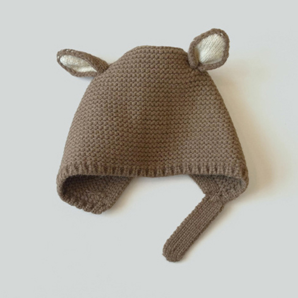 ベビー 帽子 耳付き バンビ 通販 ベビー帽子 ぼうし ニット帽 ニット 紐付き バンビ耳 伸縮性 男の子 女の子 子供 こども 子ども 赤ちゃん 新生児 ベビー | BACKYARD FAMILY | 01