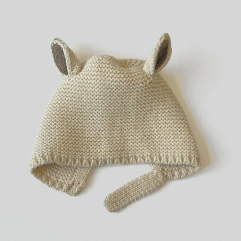 ベビー 帽子 耳付き バンビ 通販 ベビー帽子 ぼうし ニット帽 ニット 紐付き バンビ耳 伸縮性 男の子 女の子 子供 こども 子ども 赤ちゃん 新生児 ベビー | BACKYARD FAMILY | 02