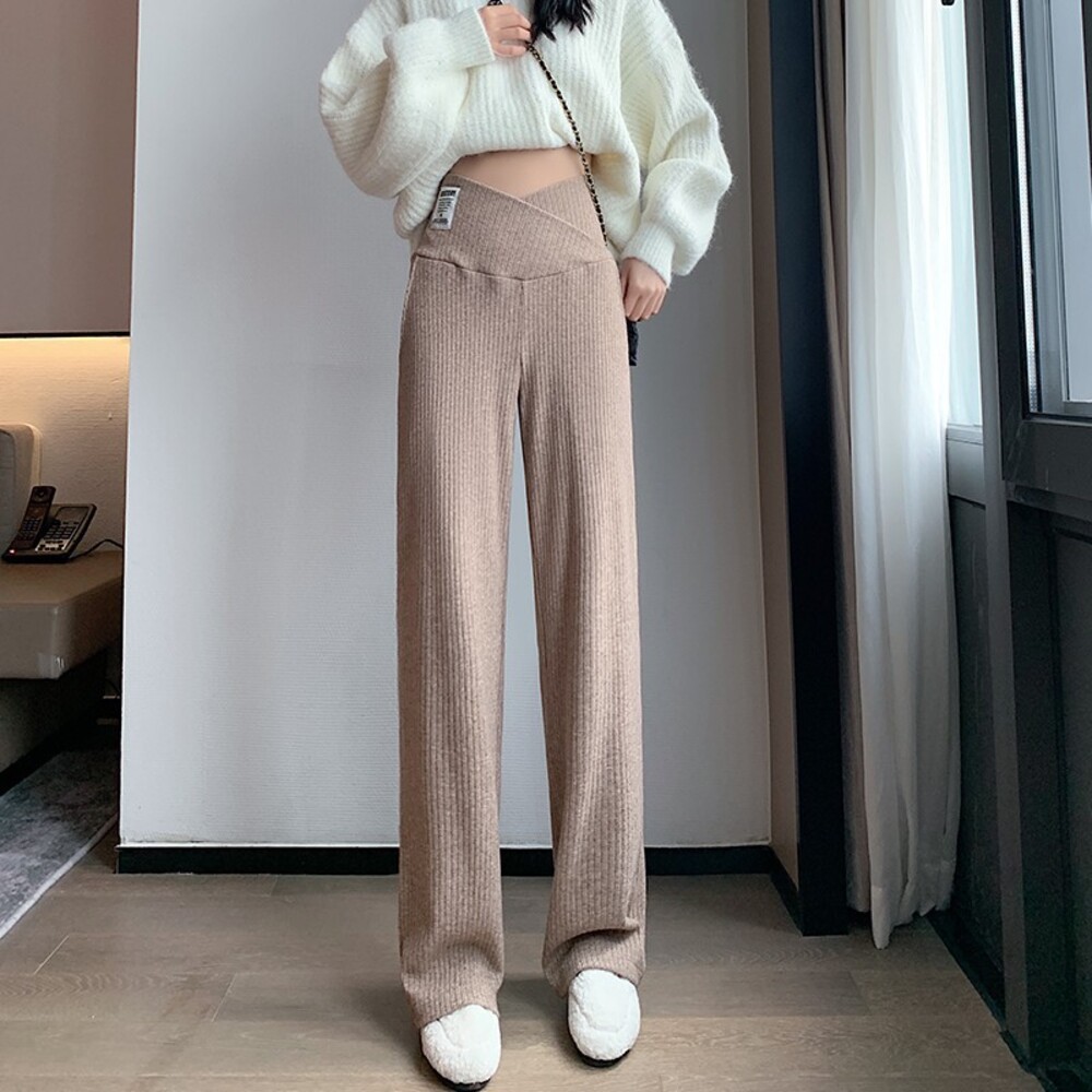 マタニティ ワイドパンツ 通販 マタニティパンツ リブ ワイド パンツ ズボン ロングパンツ 長ズボン レディース 厚手 春 秋冬 部屋着 ルームウェア マタニティ | BACKYARD FAMILY | 02