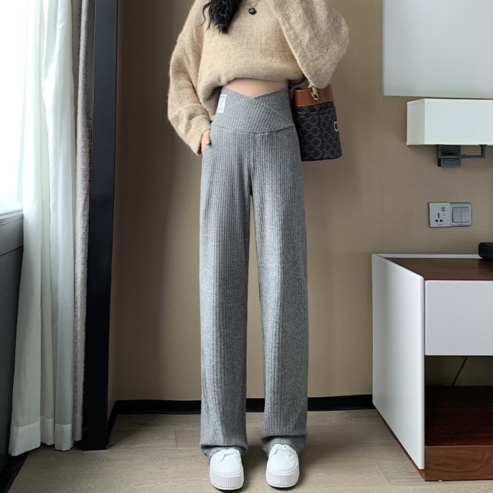 マタニティ ワイドパンツ 通販 マタニティパンツ リブ ワイド パンツ ズボン ロングパンツ 長ズボン レディース 厚手 春 秋冬 部屋着 ルームウェア マタニティ | BACKYARD FAMILY | 03