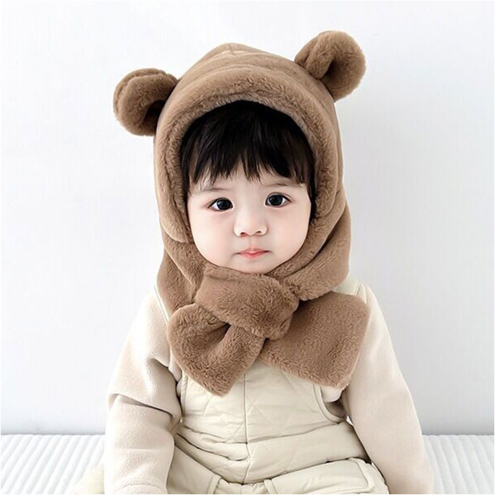 くま耳 帽子 ベビー 通販 ベビーマフラー キッズマフラー マフラー 帽子マフラー 耳付き ファー 子供 子ども こども 男の子 女の子 キッズ 赤ちゃん くま耳 |  | 08