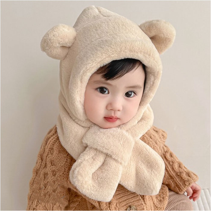 くま耳 帽子 ベビー 通販 ベビーマフラー キッズマフラー マフラー 帽子マフラー 耳付き ファー 子供 子ども こども 男の子 女の子 キッズ 赤ちゃん くま耳 |  | 09