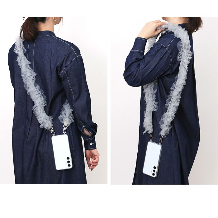 スマホショルダー ストラップ フリル チュール 通販 携帯電話用ストラップ ショルダーストラップ チュールストラップ スマホストラップ スマホショルダー |  | 08