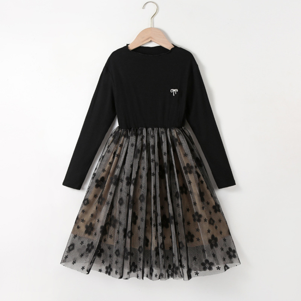 ワンピース キッズ 通販 半袖ワンピース こども服 かわいい 可愛い おしゃれ ピアノ発表会 チュール スタンドカラー フォーマル ワンピース | BACKYARD FAMILY | 02