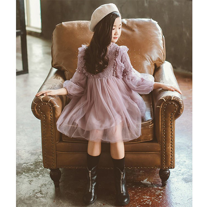 ワンピース 子供 フォーマル 通販 フォーマルドレス 長袖ワンピース フォーマルワンピース 女の子 かわいい おしゃれ ラウンドネック  ワンピース |  | 10