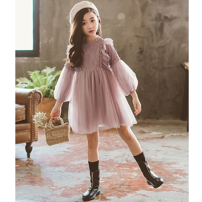 ワンピース 子供 フォーマル 通販 フォーマルドレス 長袖ワンピース フォーマルワンピース 女の子 かわいい おしゃれ ラウンドネック  ワンピース |  | 12