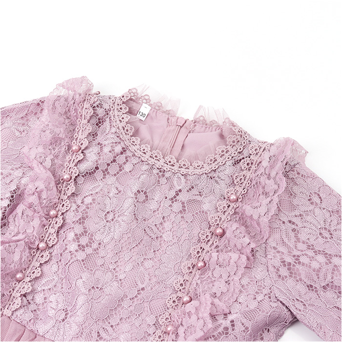 ワンピース 子供 フォーマル 通販 フォーマルドレス 長袖ワンピース フォーマルワンピース 女の子 かわいい おしゃれ ラウンドネック  ワンピース |  | 13