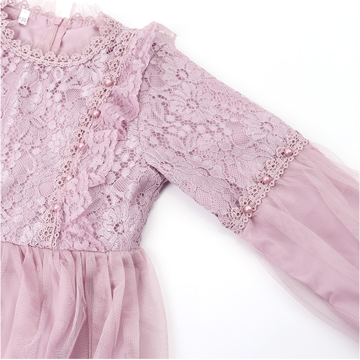 ワンピース 子供 フォーマル 通販 フォーマルドレス 長袖ワンピース フォーマルワンピース 女の子 かわいい おしゃれ ラウンドネック  ワンピース |  | 14