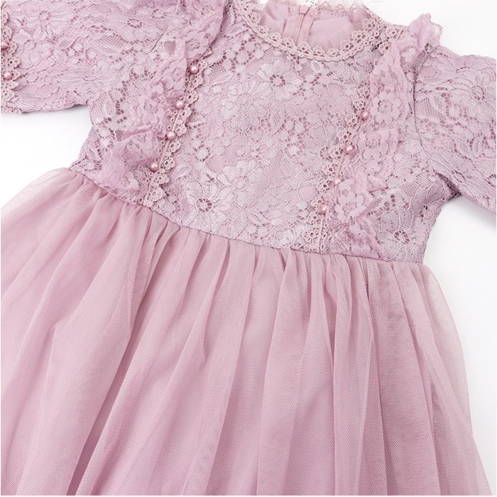 ワンピース 子供 フォーマル 通販 フォーマルドレス 長袖ワンピース フォーマルワンピース 女の子 かわいい おしゃれ ラウンドネック  ワンピース |  | 15