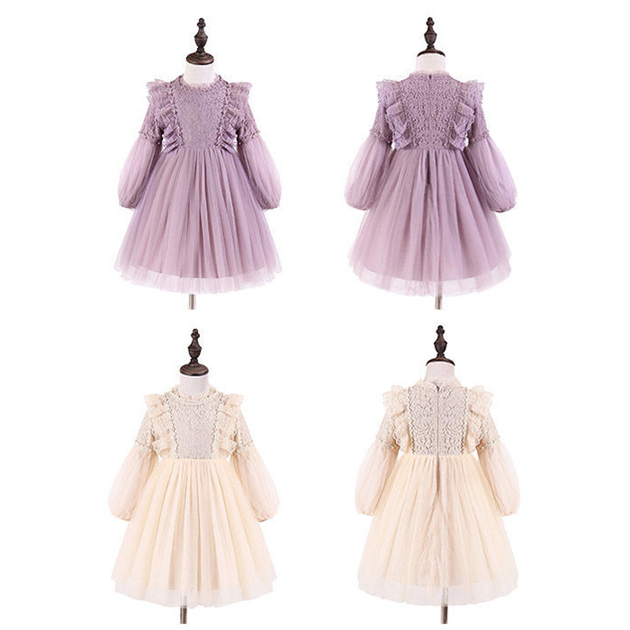 ワンピース 子供 フォーマル 通販 フォーマルドレス 長袖ワンピース フォーマルワンピース 女の子 かわいい おしゃれ ラウンドネック  ワンピース |  | 16