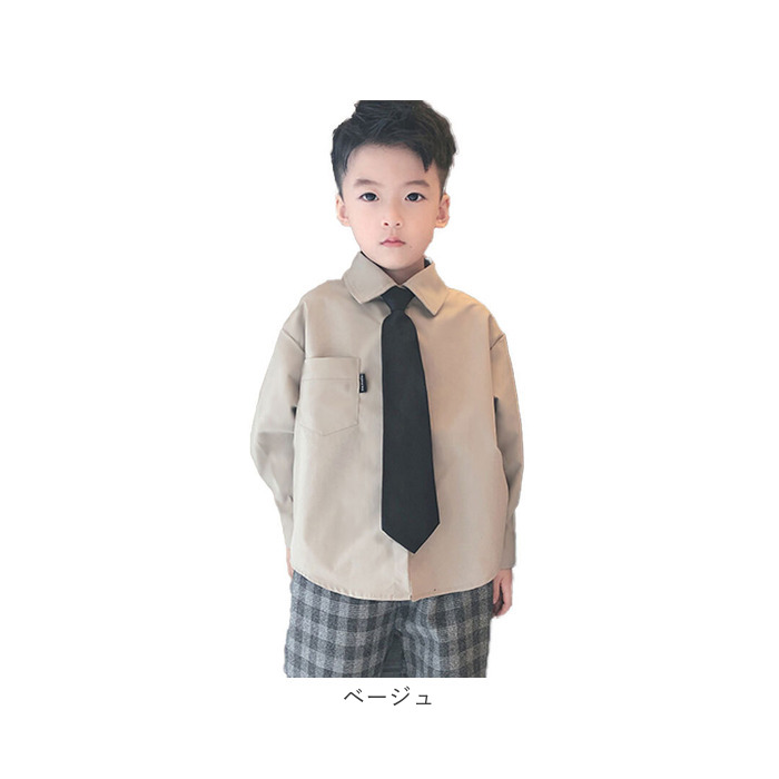 キッズ シャツ 男の子 通販 子供 ワイシャツ 子供服 キッズ服 フォーマル ネクタイ付き ネクタイ 長袖 こども 子ども カジュアル オシャレ おしゃれ キッズ |  | 11
