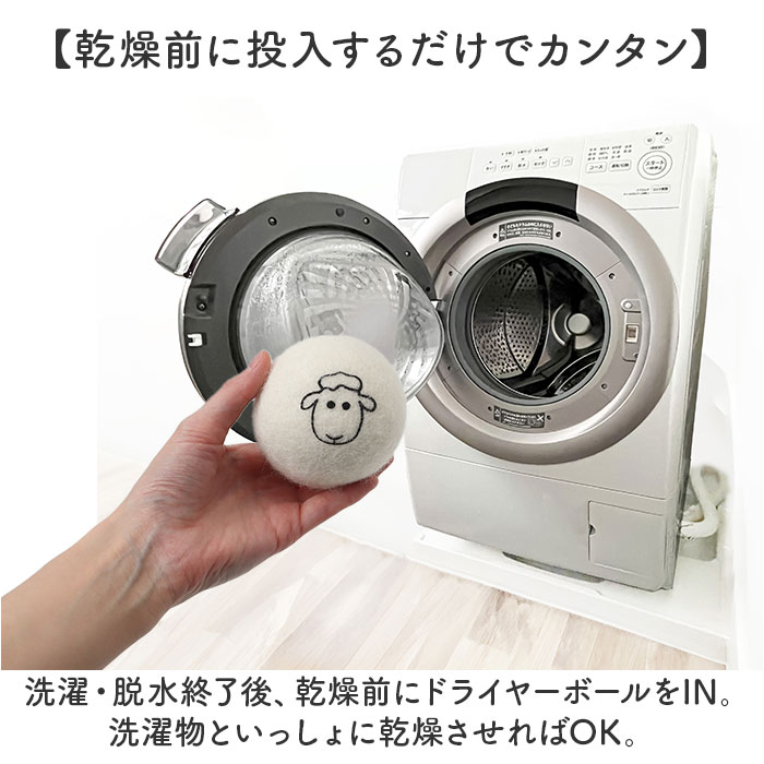 ドライヤーボール ウール 6個セット 通販 ウールボール 乾燥ボール ドライボール ボール 乾燥器 乾燥 ドライヤー 羊毛 収納袋付き ドライヤーボール |  | 02