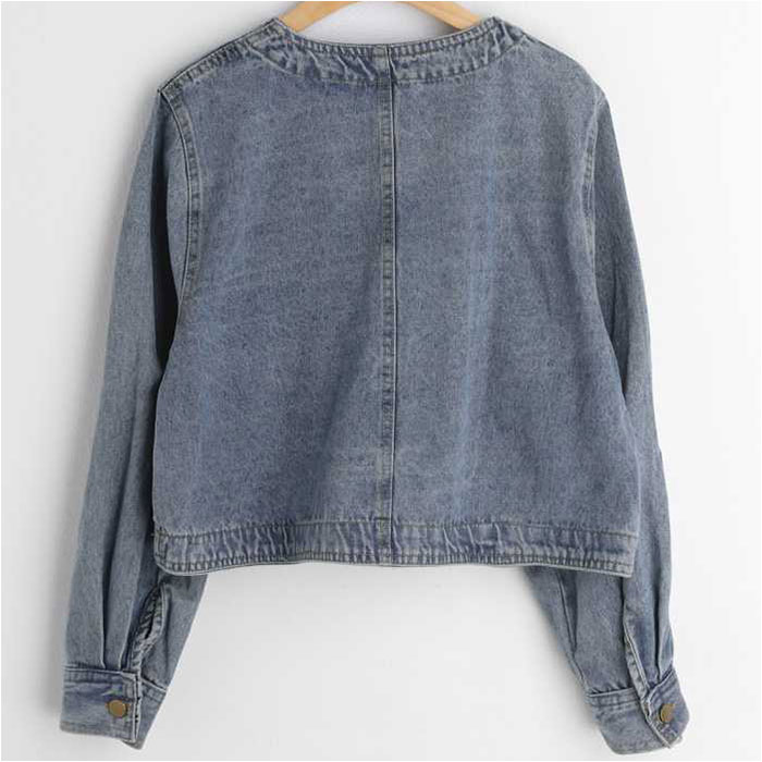 デニムジャケット レディース 通販 ノーカラージャケット デニム ジャケット ノーカラー ブルゾン Gジャン ジージャン デニムジャケット |  | 12