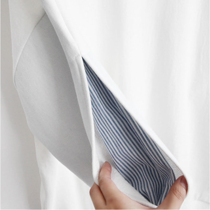 重ね着風 トレーナー 通販 重ね着風トップス プルオーバー 長袖 レディース レイヤード風 ゆったり 春 秋 冬 シンプル 無地 ストライプ おしゃれ 大人 重ね着風 |  | 11