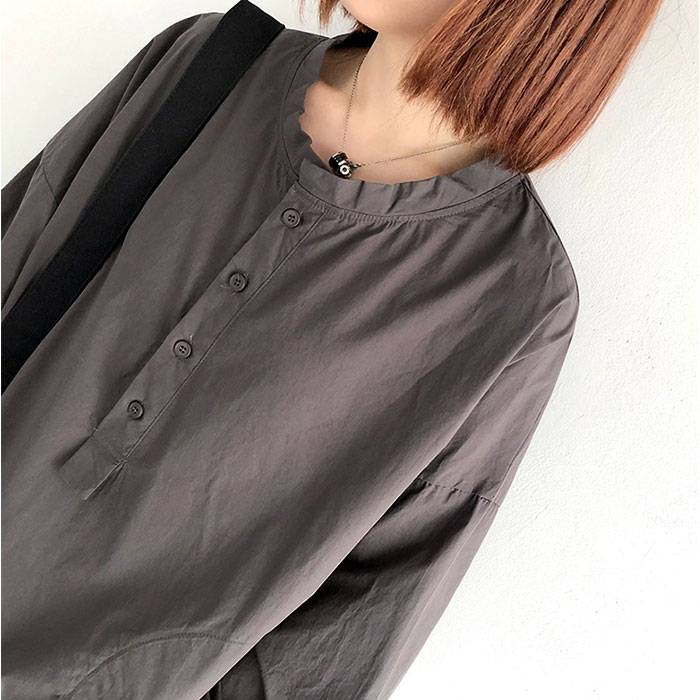 コットン シャツ 長袖 通販 ブラウス コットンシャツ レディース おしゃれ カジュアル ナチュラル 大きいサイズ ゆったり 前開き シンプル 無地 襟 コットン |  | 07