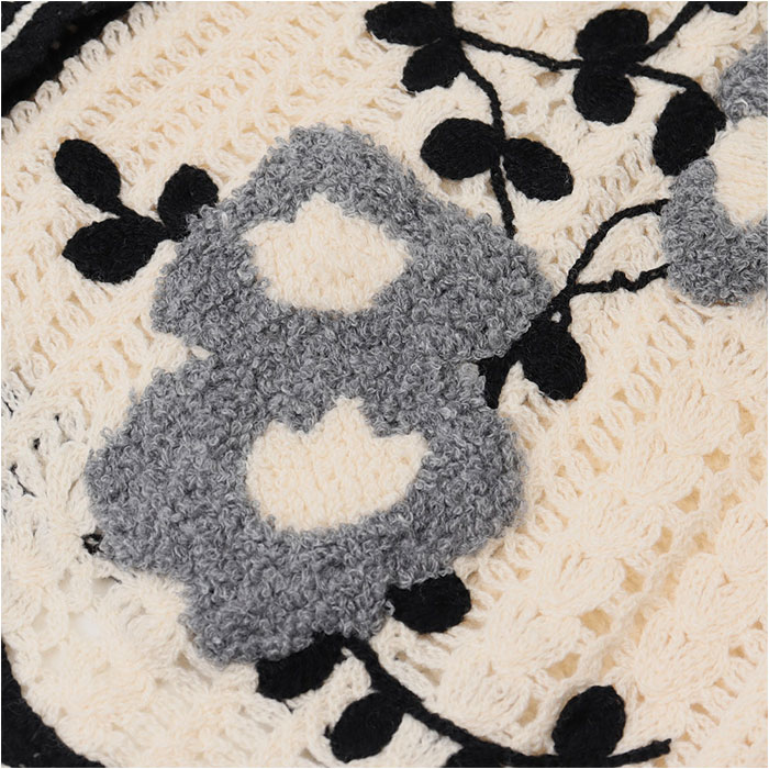 ベスト ボタン付き 前開き レディース ニットベスト 通販 ニット 花柄ニット 前あきベスト ノースリーブ 花柄 フラワー 重ね着 レイヤード 春 秋 冬 ベスト |  | 07