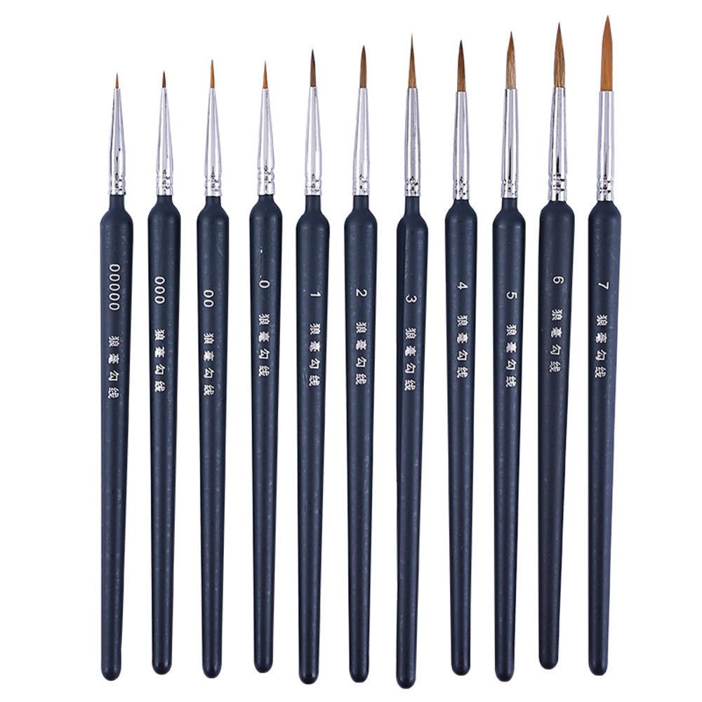 筆 面相筆 セット 通販 極細筆 絵筆 11本 細筆 ふで プラモデル ペイント 絵 塗装筆 ネイルアート 塗装 模型 ペイントブラシ 画材 ミニチュア ホビー 筆 | BACKYARD FAMILY | 01