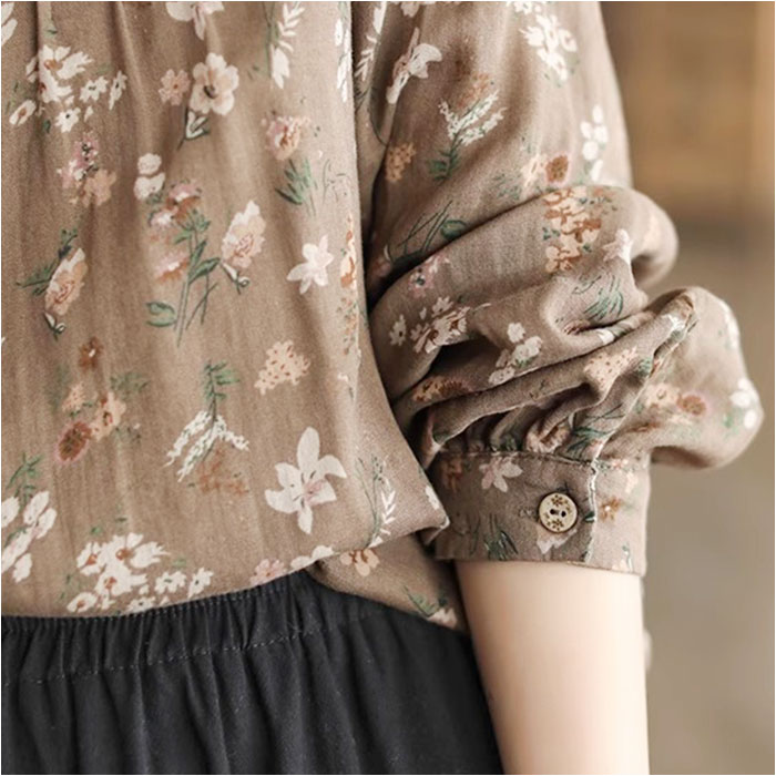 シャツ 長袖 花柄 通販 長袖シャツ 花柄シャツ レディース ギャザー おしゃれ かわいい オシャレ 春 秋 冬 春秋 シンプル 大人かわいい 大人可愛い シャツ |  | 11