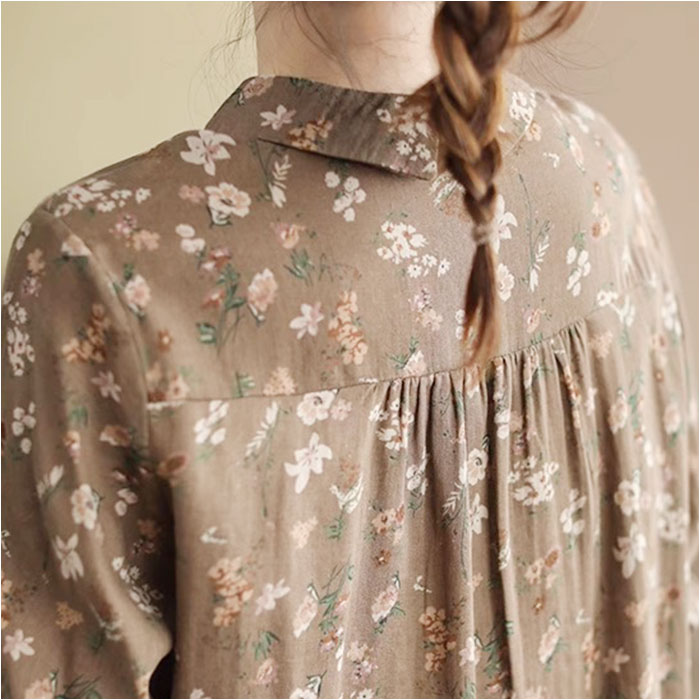 シャツ 長袖 花柄 通販 長袖シャツ 花柄シャツ レディース ギャザー おしゃれ かわいい オシャレ 春 秋 冬 春秋 シンプル 大人かわいい 大人可愛い シャツ |  | 12