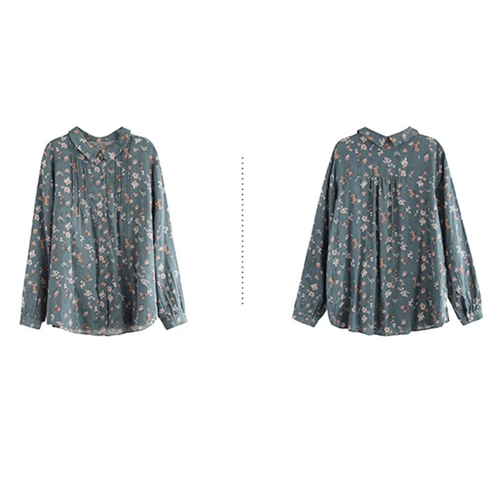 シャツ 長袖 花柄 通販 長袖シャツ 花柄シャツ レディース ギャザー おしゃれ かわいい オシャレ 春 秋 冬 春秋 シンプル 大人かわいい 大人可愛い シャツ |  | 15