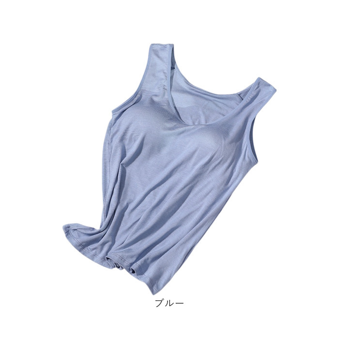 カップ付きタンクトップ レディース 通販 カップ付きインナー ブラトップ タンクトップ ブラタンクトップ 袖なし ノースリーブ カップ付きタンクトップ |  | 12