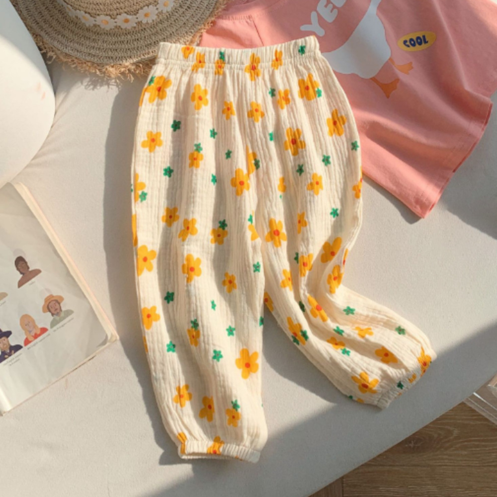 ガーゼ パンツ キッズ 通販 キッズパンツ ガーゼパンツ ロングパンツ 長ズボン ズボン ずぼん ルームパンツ 綿100 コットン 男の子 女の子 子供 こども ガーゼ | BACKYARD FAMILY | 02