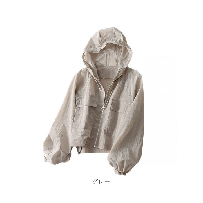 パーカー カーディガン ショート丈 薄手 レディース 通販 羽織り 羽織 長袖 涼しい フード付き ゆったり 体型カバー ショート 短め 冷房対策 冷え対策 パーカー |  | 12