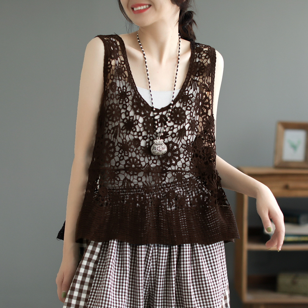 ベスト 透かし編み レディース 通販 透かし編みベスト 透かし 編み 夏 トップス 重ね着 レイヤード かわいい 可愛い カジュアル おしゃれ オシャレ |  | 06