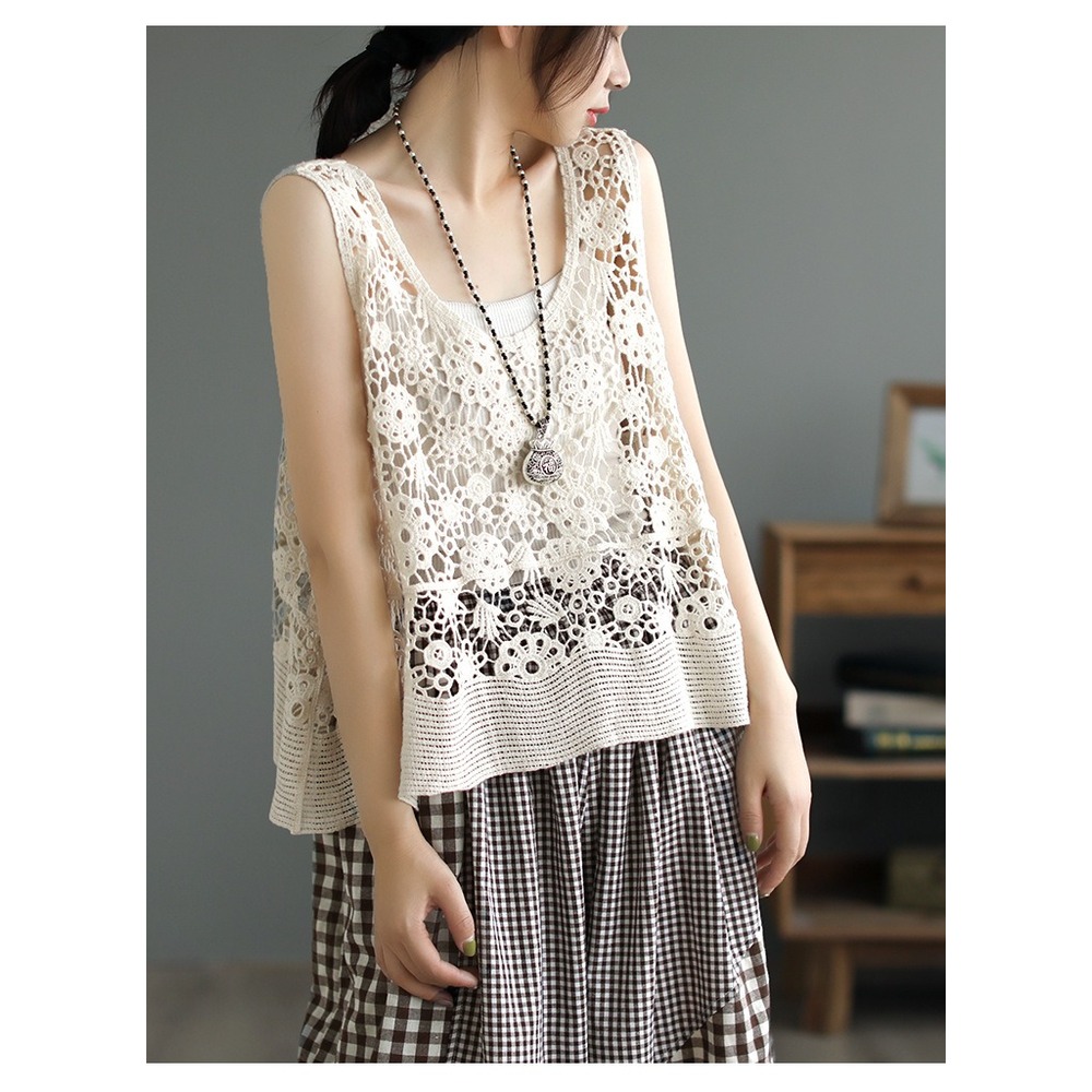 ベスト 透かし編み レディース 通販 透かし編みベスト 透かし 編み 夏 トップス 重ね着 レイヤード かわいい 可愛い カジュアル おしゃれ オシャレ |  | 01