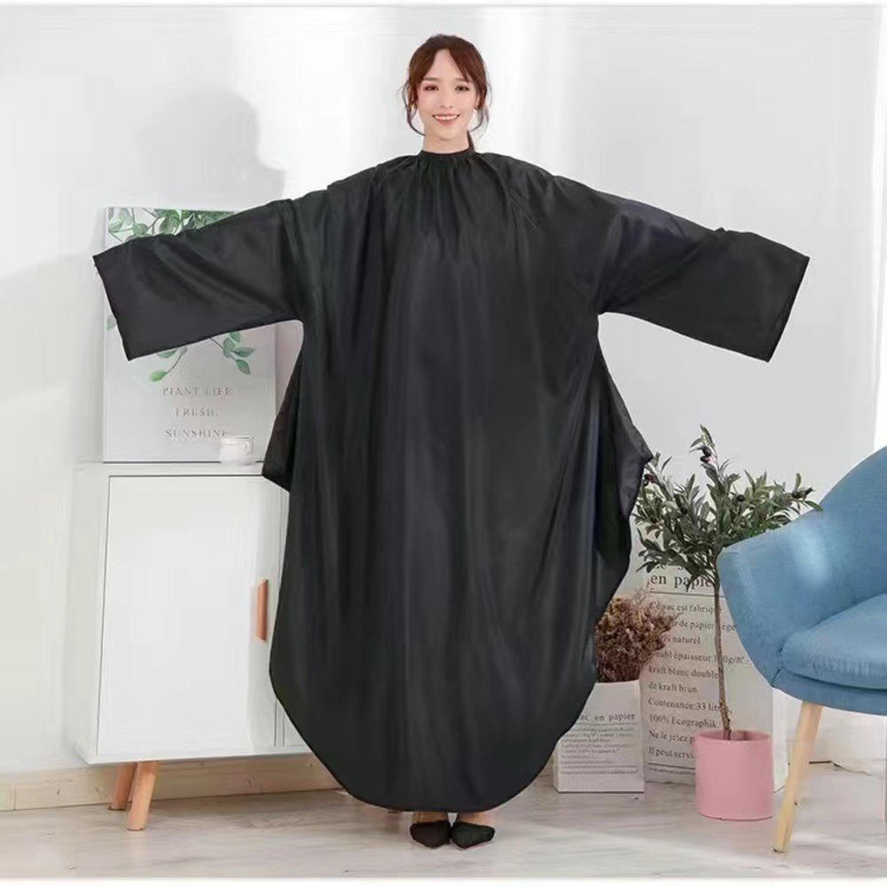 カットクロス 袖付き 通販 散髪 ケープ セルフカット 散髪ケープ エプロン 大人 美容室 ヘアカット おうちカット クロス 毛染めケープ 毛染め カットクロス | BACKYARD FAMILY | 02