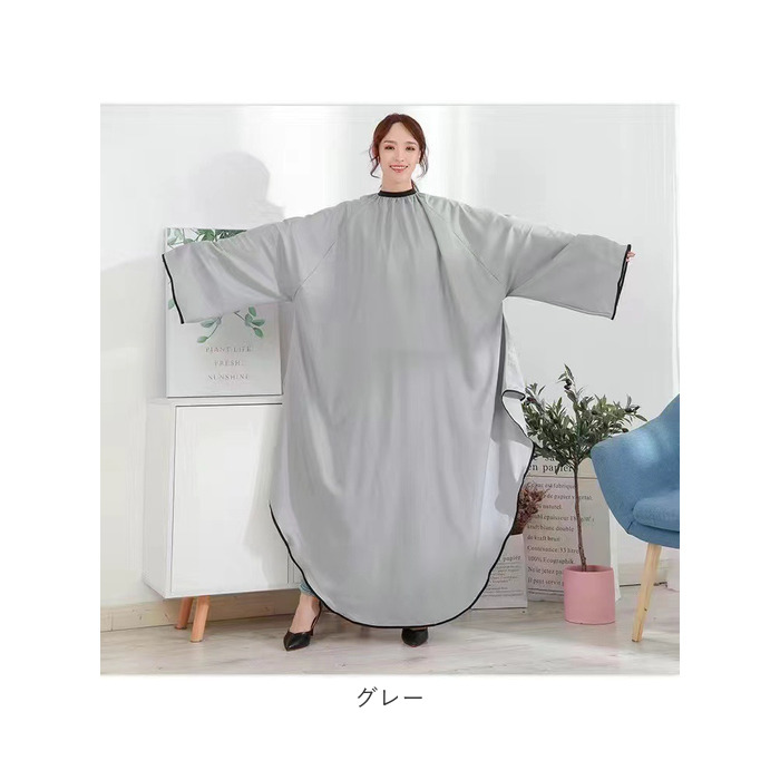カットクロス 袖付き 通販 散髪 ケープ セルフカット 散髪ケープ エプロン 大人 美容室 ヘアカット おうちカット クロス 毛染めケープ 毛染め カットクロス |  | 10