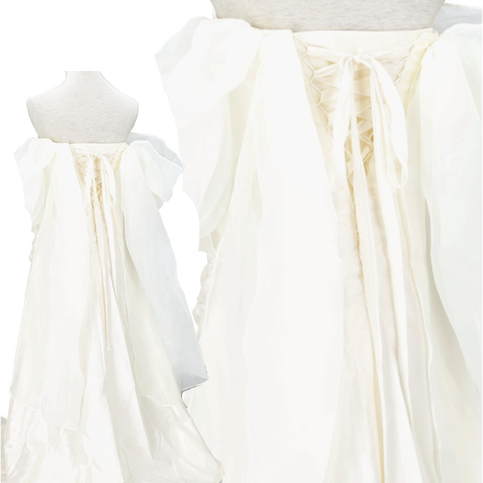 ウェディングドレス オフショルダー 通販 ウエディングドレス ブライダルドレス トレーン ドレス レディース パーティドレス 白 ホワイト  ウェディングドレス | BACKYARD FAMILY | 10