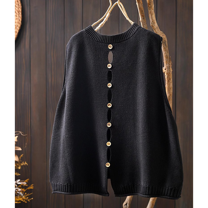 ニットベスト レディース 通販 ベスト おしゃれ オフィス ボタン ニット シンプル ノースリーブ ゆったり 体型カバー 通勤 オフィスカジュアル ニットベスト |  | 10