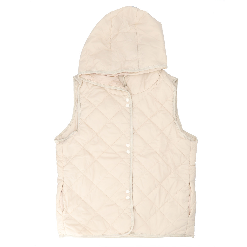 キルティング ベスト レディース 通販 キルトベスト ダウンベスト アウター フード付き 暖かい あったか 中綿 防寒 軽い 羽織り 無地 カジュアル キルティング | BACKYARD FAMILY | 01