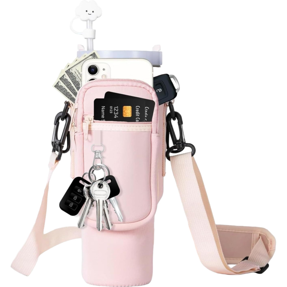 水筒カバー 通販 タンブラーカバー ペットボトルホルダー ドリンクホルダー ショルダーバッグ カップホルダー 持ち運び マグボトル マイボトル 水筒カバー |  | 03